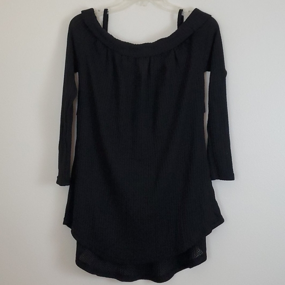 NWT Dressfo Black Peasant Style Long Sleeve Pullover Top S - Picture 6 of 12